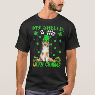 Min Sheltie är min Lucky Charms Sheltie Hund St Pa T Shirt