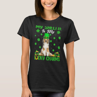 Min Sheltie är min Lucky Charms Sheltie Hund St Pa T Shirt