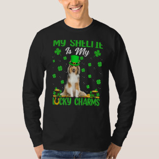 Min Sheltie är min Lucky Charms Sheltie Hund St Pa T Shirt
