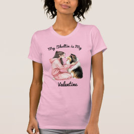 Min Sheltie är Min Valentine T Shirt