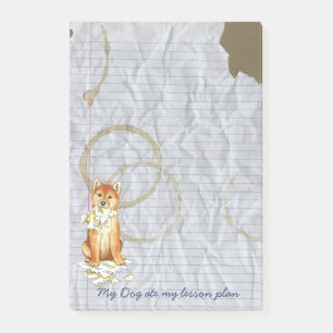 Min Shiba Inu Ate My Lesson Plan Post-it Block