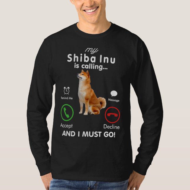 Min shiba inu kallar en rolig gåva T-Shirt (Framsida)