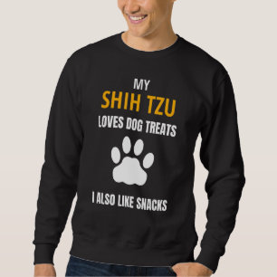 Min Shih Tzu Kärlek Hund Treats Snacks Rolig hund  Lång Ärmad Tröja
