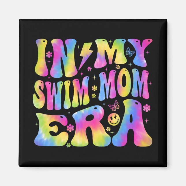 Min Simma Mamma Era Funny Swimming Swimming Coach  Magnet (Framsidan)