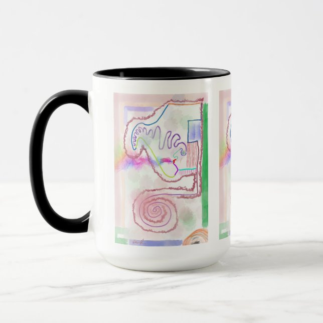 Min Sinnes - Blåst Impressionistisk Konstmugg Mugg (Vänster)