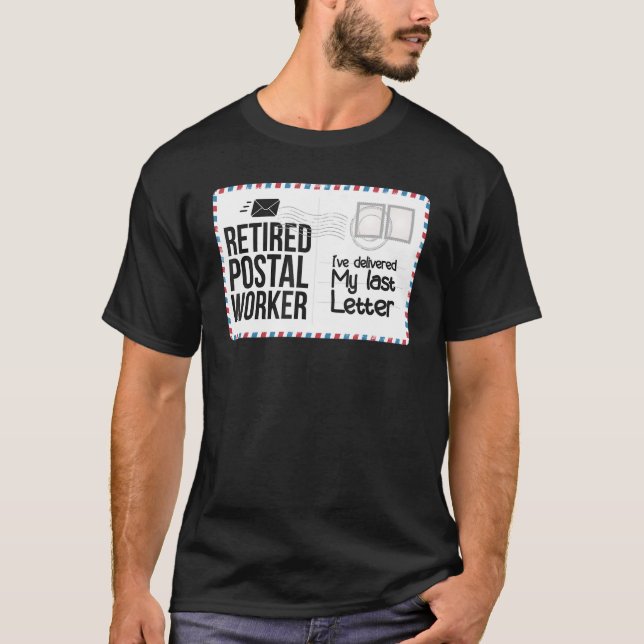 Min sista Brev-pensionerade postarbetare Pension M T Shirt (Framsida)