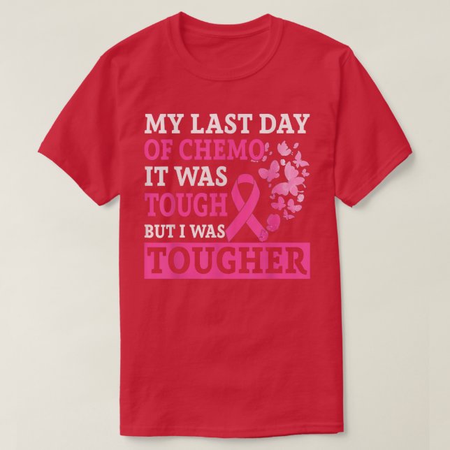 Min sista dag, Chemo Breast Cancer Awareness Ribbo T Shirt (Design framsida)