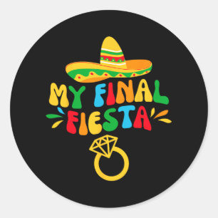 Min sista fiesta brud groovy möhippa runt klistermärke