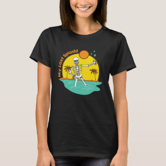 Min sista stänk Skelettbrud Strand Sängkammarparty T Shirt