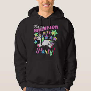 Min Sitt Sällskaps Bröllopsfest Enhörning Roligt B Hoodie