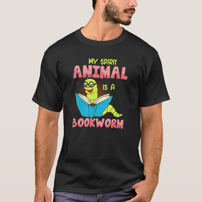 Min själ är en bokmask i Bok T Shirt (Framsida)