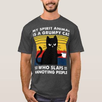 Min själ är en grumpy Black Cat. T Shirt