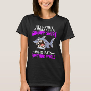 Min själ är en grumpy Shark som äter Annoyi T Shirt