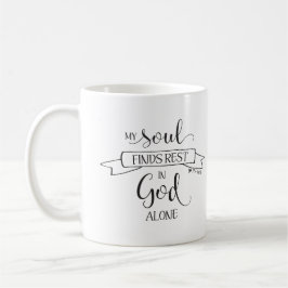 Min själ finner ro - Ps 62:1 Kaffemugg