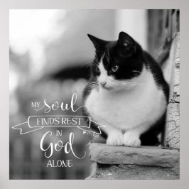 Min själ finner ro - Ps 62:1 Poster