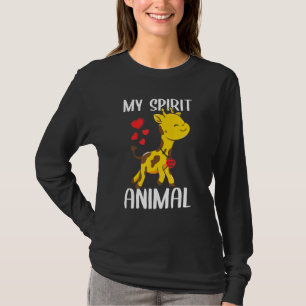 Min själ, Giraffe i Kärlek du Heart Valentin T Shirt