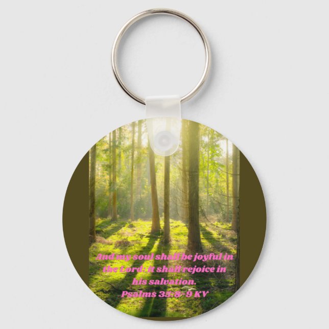 Min själ ska vara glatt i Herren. Faith Nyckelring (Framsida)