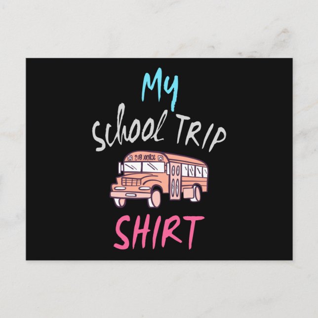Min Skolresa T-Shirt Vykort (Framsida)