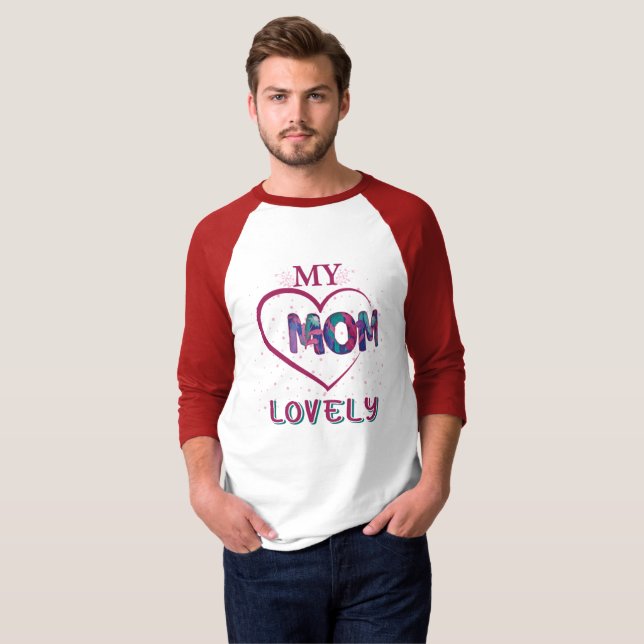 Min sköna Mamma T Shirt (Hel framsida)