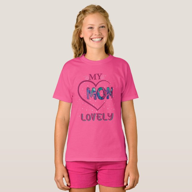 Min sköna Mamma T Shirt (Hel framsida)