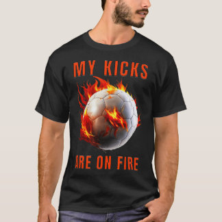 Min skor är på brand fotboll design t shirt