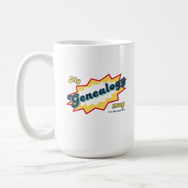 Min släktforskningsmugg kaffemugg (Vänster)