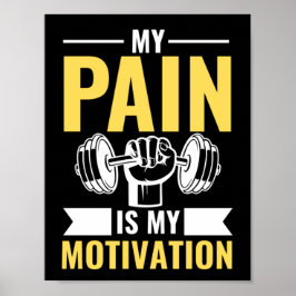 Min smärta är min motivation, mina inspirationsoff poster