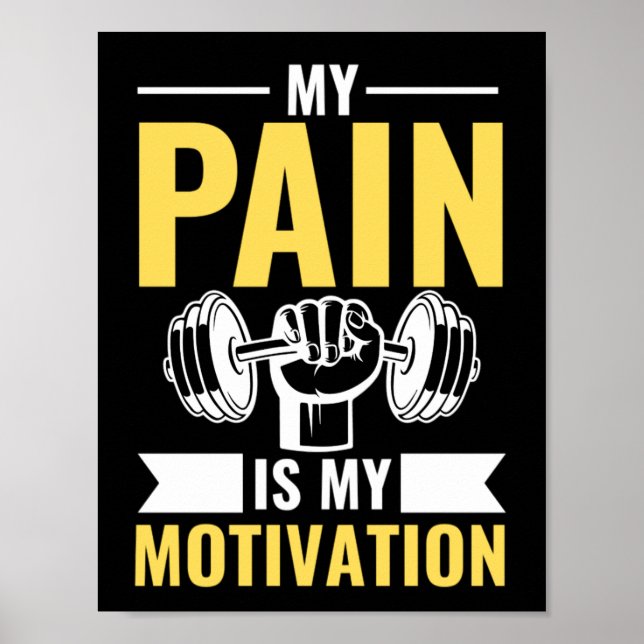 Min smärta är min motivation, mina inspirationsoff poster (Framsidan)