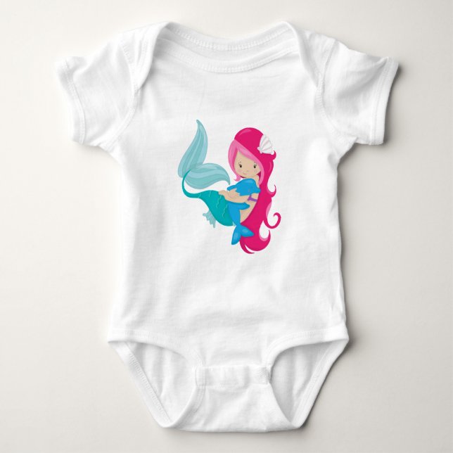 Min snygga sjöjungfru och delfin t shirt (Framsida)