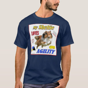 Min sobel för design för Sheltie kärlekAgility T Shirt