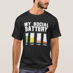 Min social-batteriidé för invertering av manar och t shirt