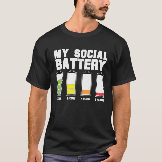 Min social-batteriidé för invertering av manar och t shirt (Framsida)