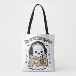 Min sociala batteri dog Tote Bag - Rolig Introvert Tygkasse