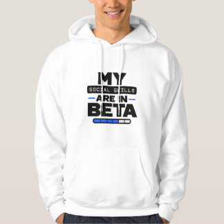 Min sociala förmåga är i beta - rolig introvert t- hoodie