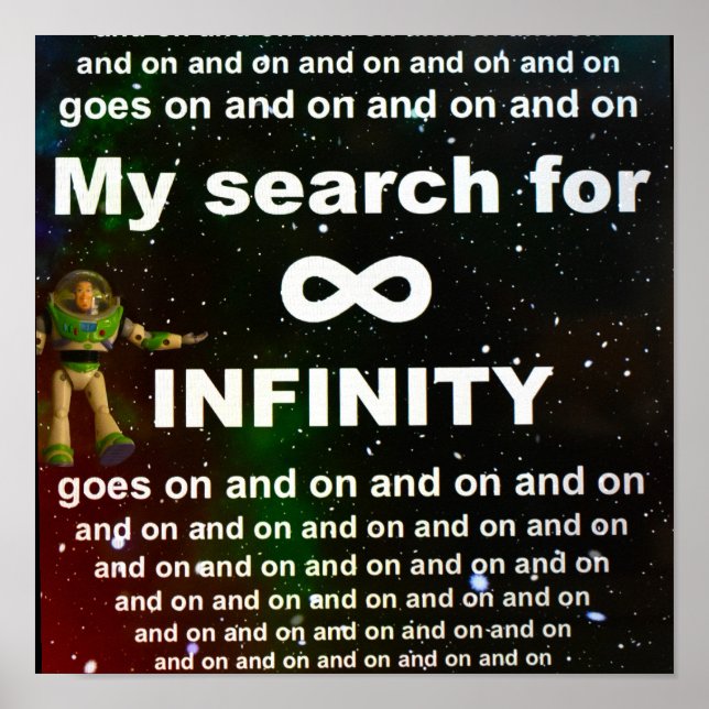 Min sökning efter oändlighet fortsätter och fortsä poster (Framsidan)