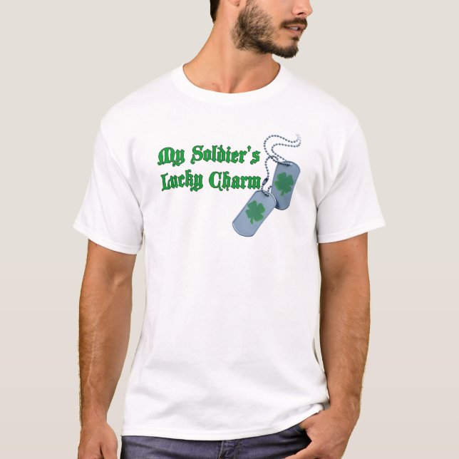 Min soldat lycklig berlockT-tröja Tee (Framsida)