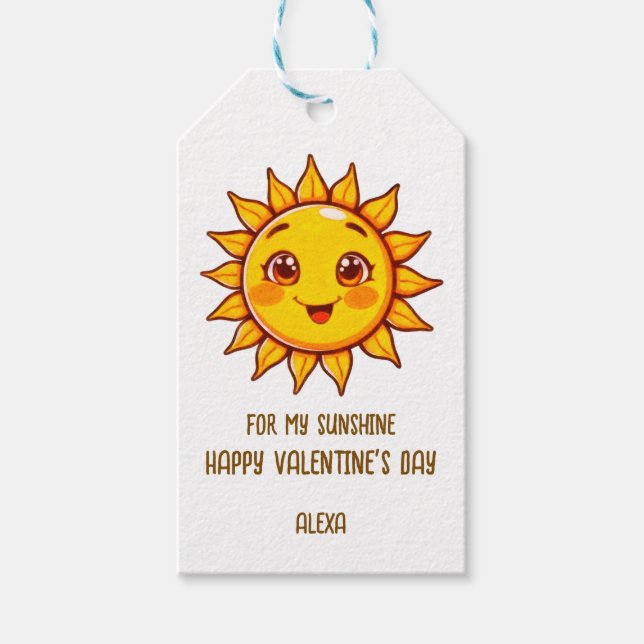 Min solsken - gult sol presentetikett (Framsidan)