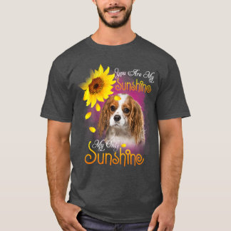Min solskine Charles Spain Hund with Sunblommor Pr T Shirt