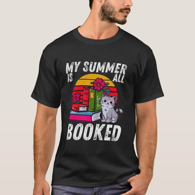 Min sommar är alla bokade läsare av bibliotekariat t shirt (Framsida)