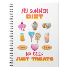 Min sommar-diet inga samtal bara godsaker anteckningsbok