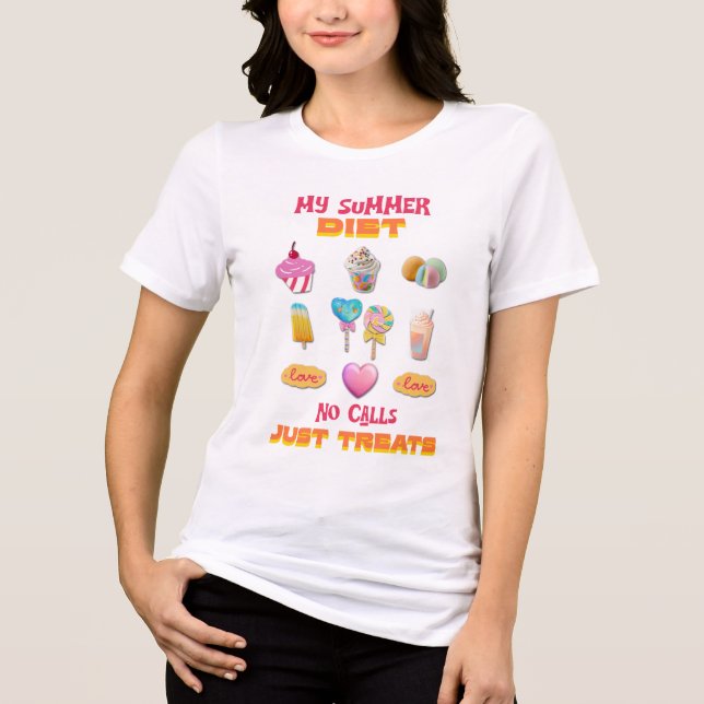 Min sommar-diet inga samtal bara godsis  t shirt (Framsida)