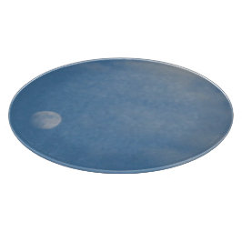 Min sommartid Måne - Round Glass Chopping Board