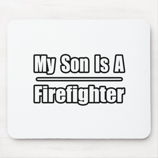 Min son är brandman musmatta (Framsidan)