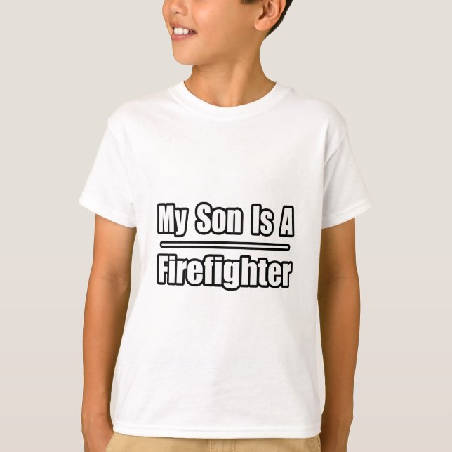 Min son är brandman t-shirt (Framsida)