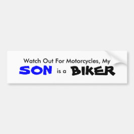Min son är en Biker Bumper Sticker Bildekal