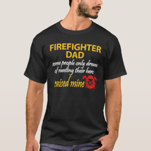 Min son är en brandman i Pappa T Shirt