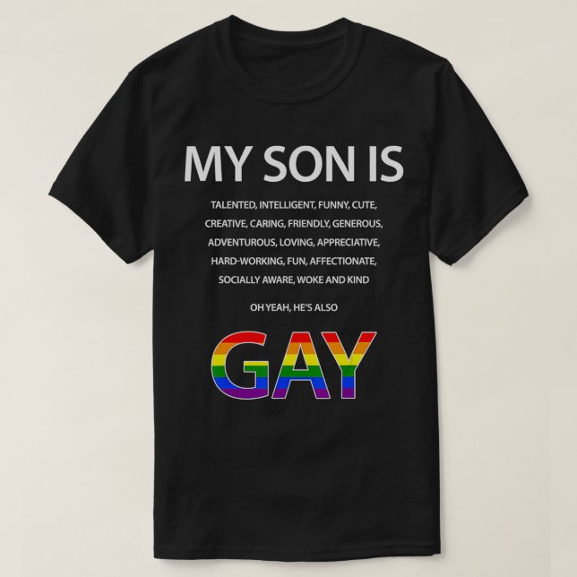 Min son är gåvor till föräldrar i Mamma Pappa med  T Shirt (Design framsida)
