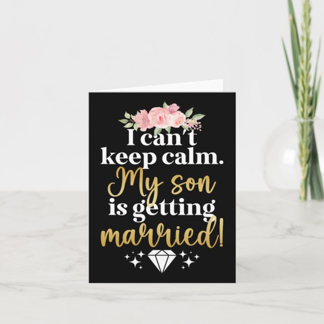 Min son är Gifta sig Mor i Groom Mamma Kort (Framsida)