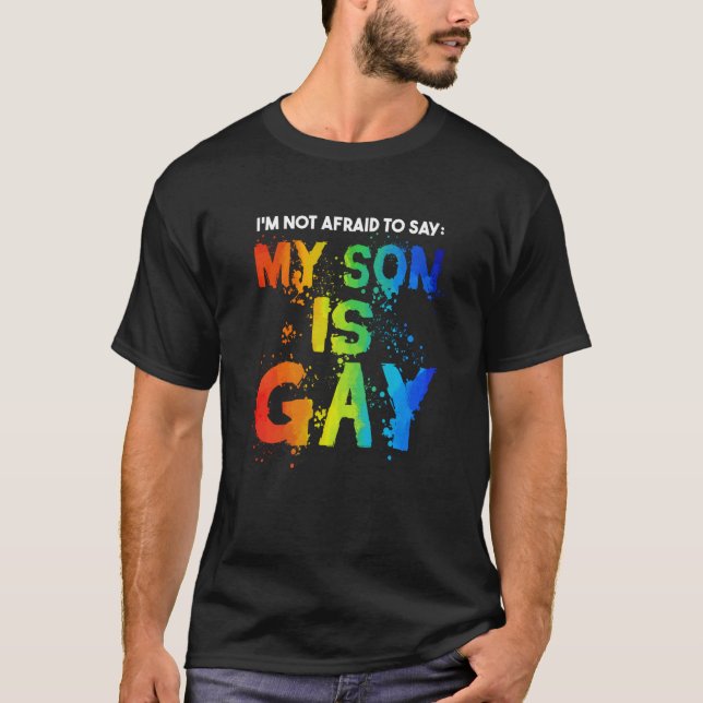 Min son är HBT-Mamma i månaden Gay pride T Shirt (Framsida)