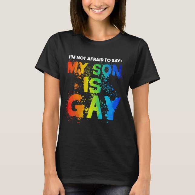 Min son är HBT-Mamma i månaden Gay pride T Shirt (Framsida)
